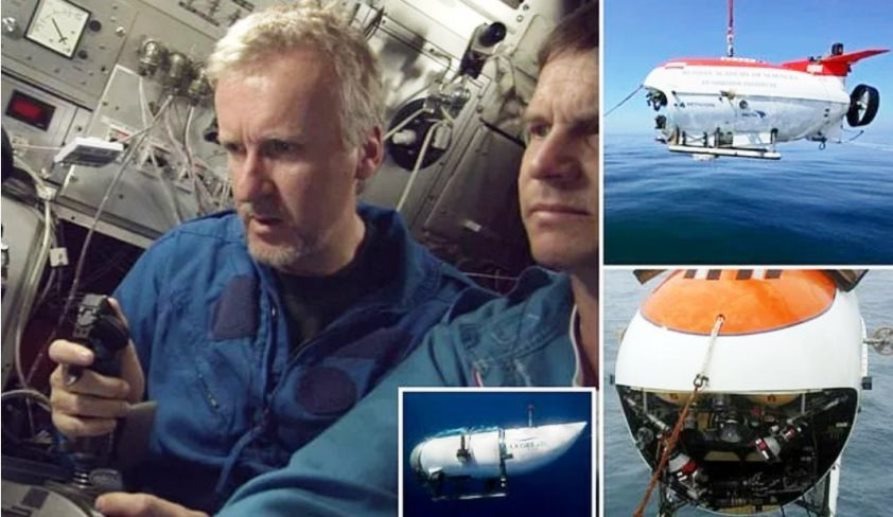 Джеймс Кэмерон на станции "МИР-1".