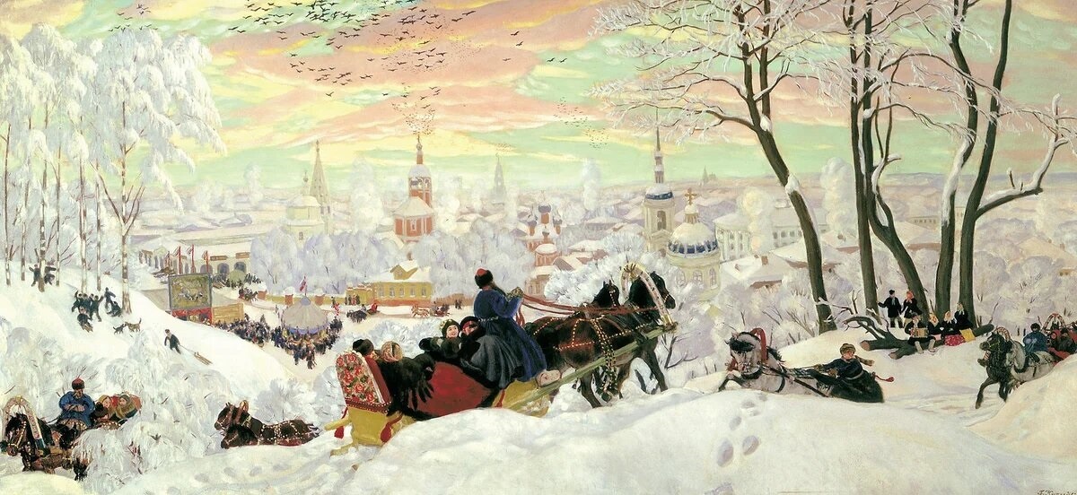 "Масленица". Борис Кустодиев, 1916 год