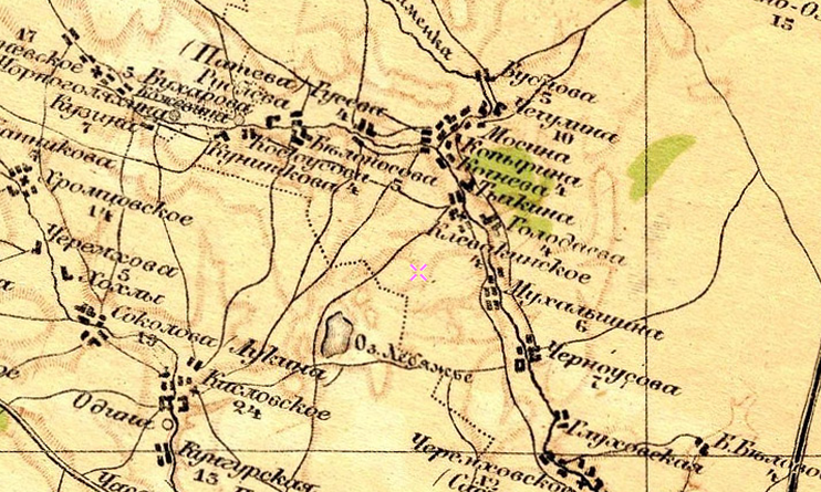 Карта Стрельбицкого издания 1919-1921. Восток. Фрагмент.
