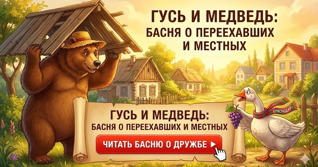Гусь и Медведь (Басня о Краснодарском соседстве)