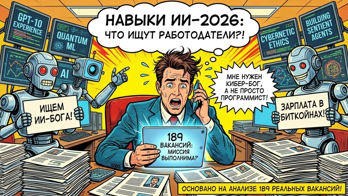 Какие навыки по ИИ реально нужны работодателям в 2026? Разобрал 189 вакансий