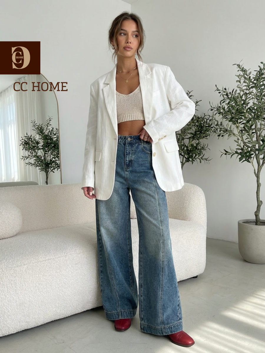 Широкие джинсы палаццо