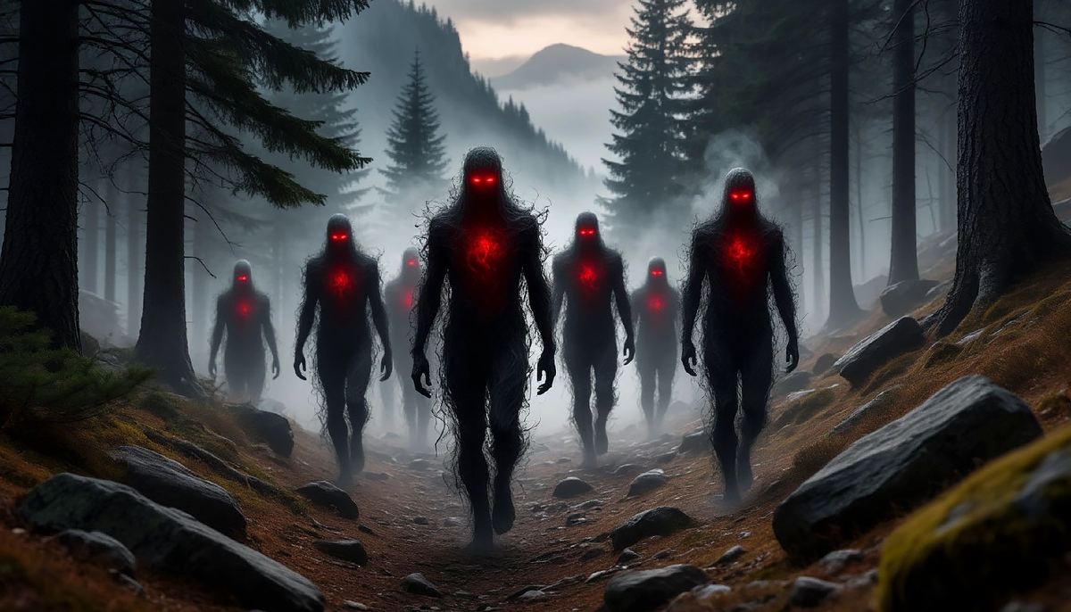 Тёмные сущности преследовали их.