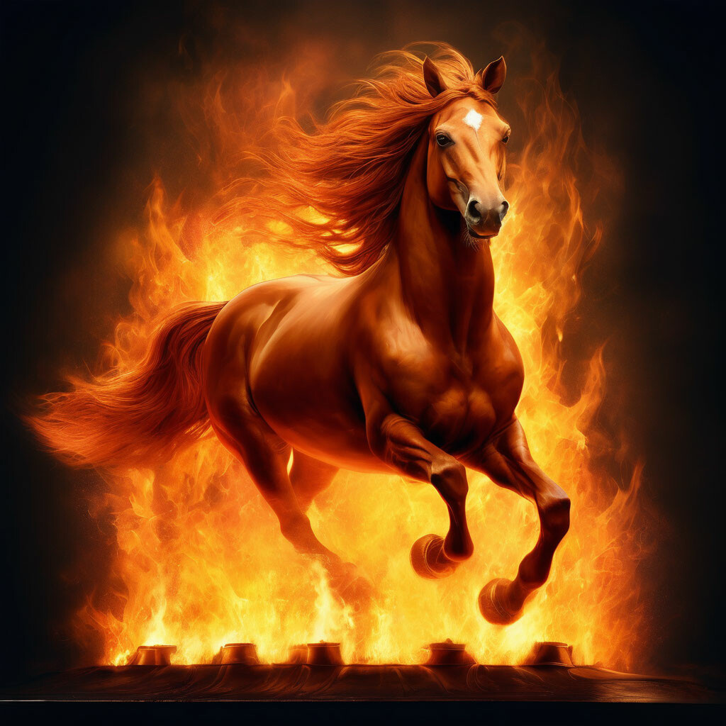 Картинка из интернета. Для иллюстрации публикации. Красная Огненная Лошадь – символ наступившего года.