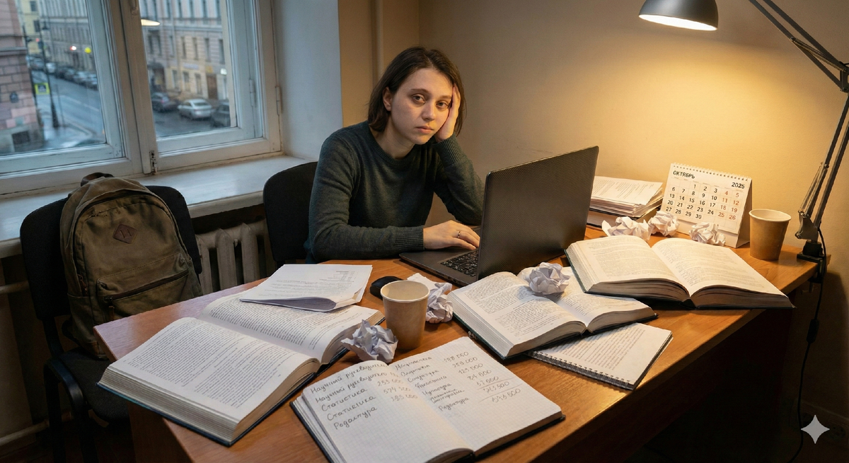 Тяжела и извилиста дорога магистранта к защите. 