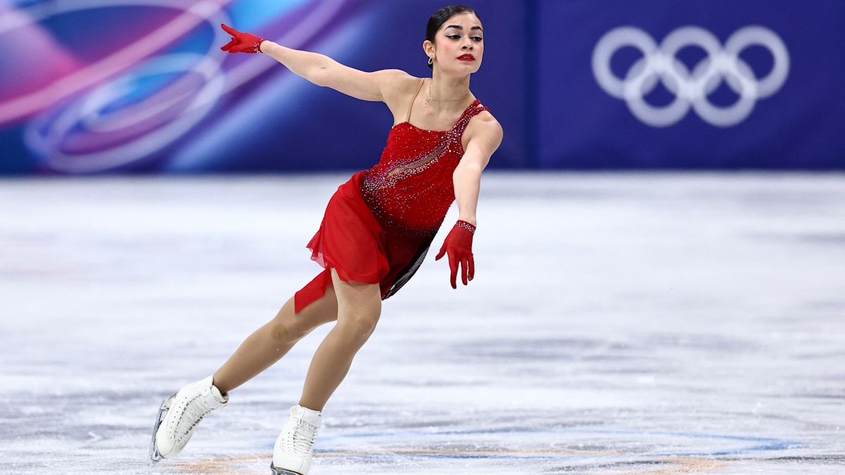    Фигуристка Аделия Петросян в произвольной программе Олимпиады-2026 в Милане. Фото: REUTERS