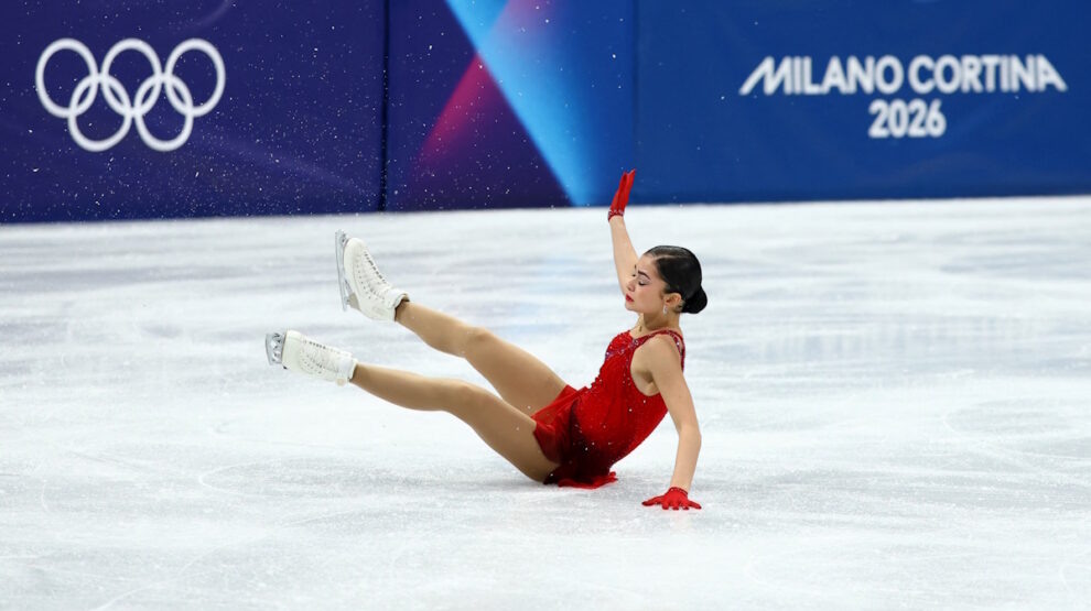    Фигуристка Аделия Петросян в произвольной программе Олимпиады-2026 в Милане. Фото: REUTERS
