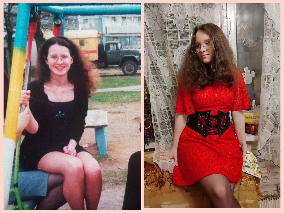 На фото я в 17 лет и моя дочка. 