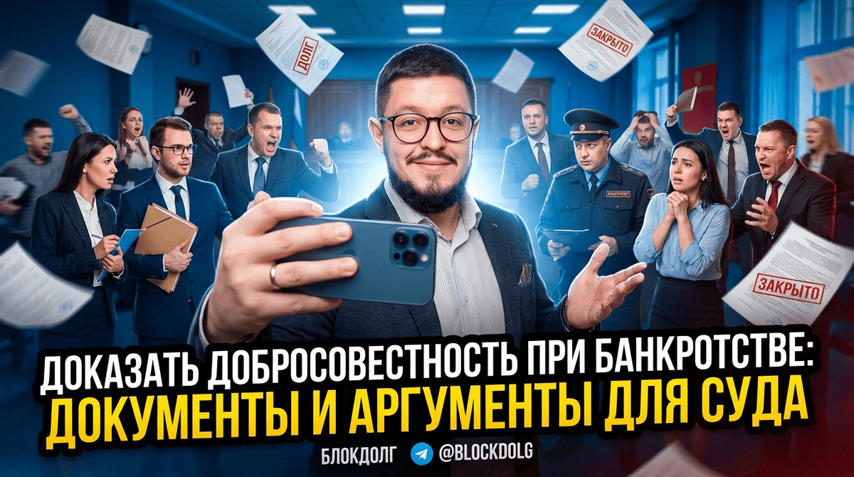    Как доказать добросовестность при банкротстве Максим