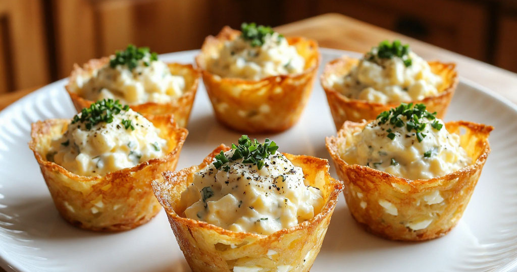 Картофельные корзиночки с селёдкой и яично‑сырным салатом: оригинальная закуска для праздника 🥔🐟 Домашние рецепты с расчетом стоимости.