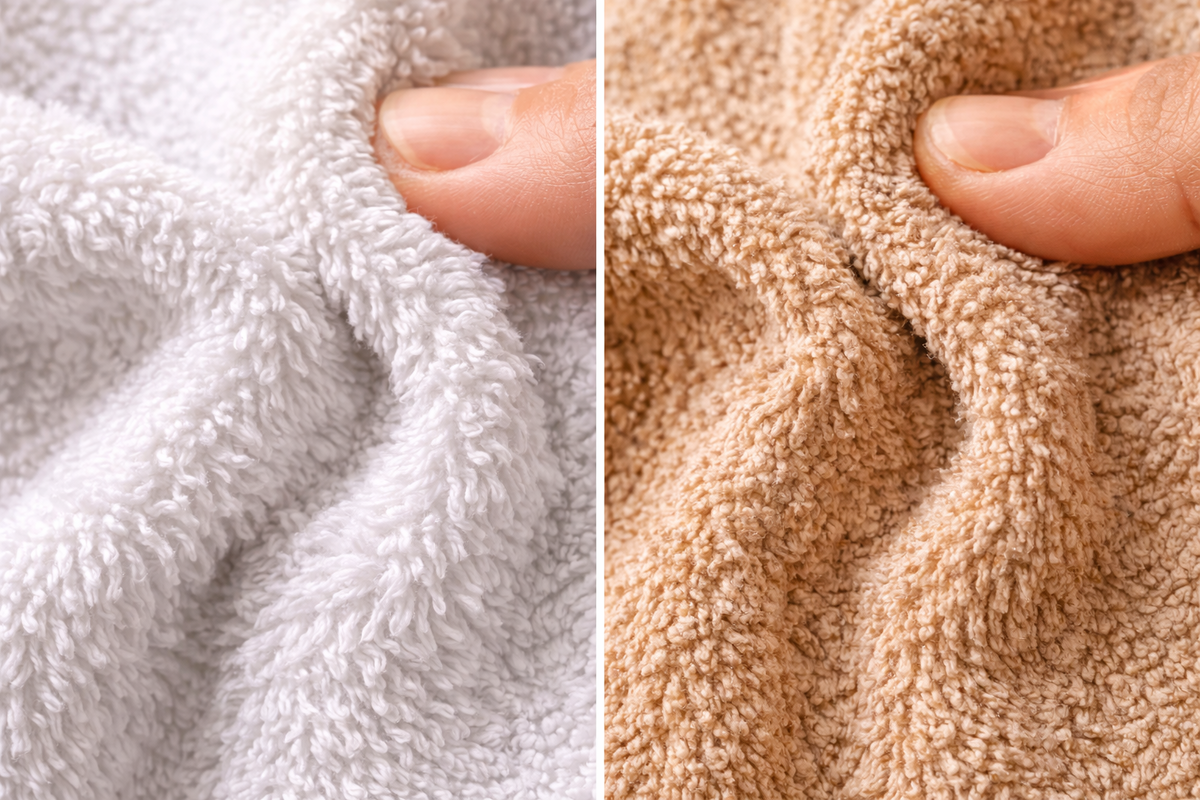 Слева — нормальная махра. Справа — результат бытовых ошибок.