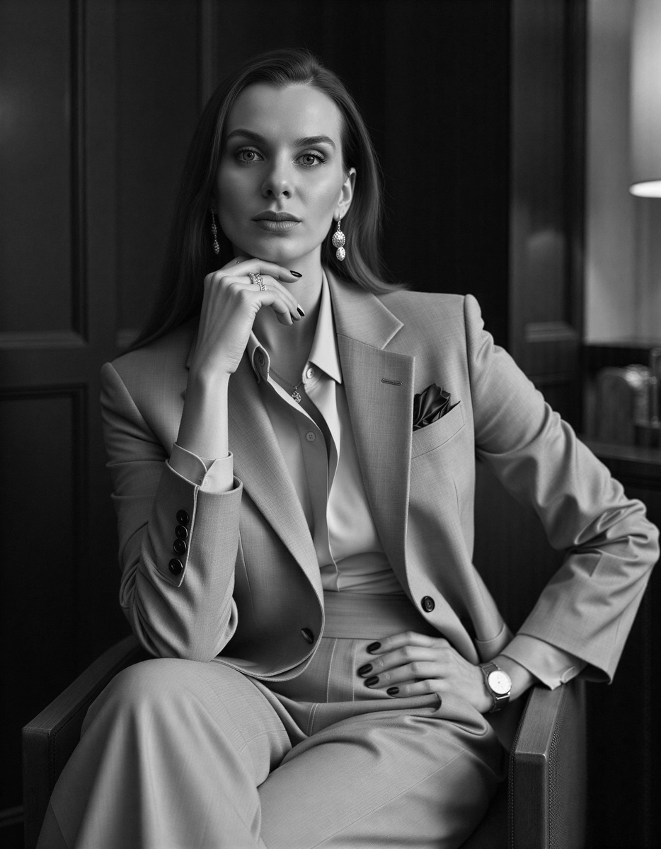 Попросила искусственный интеллект представить меня в роли бизнес-вумен. Ну, ничего так) 