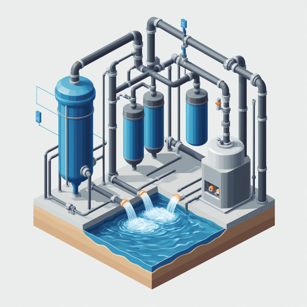 Очистные сооружения. Картинка сгенерирована ИИ