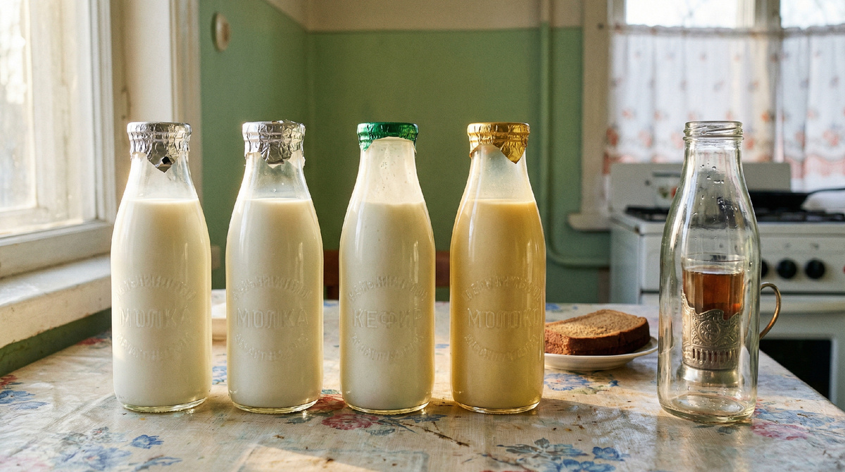 Советские молочные бутылки