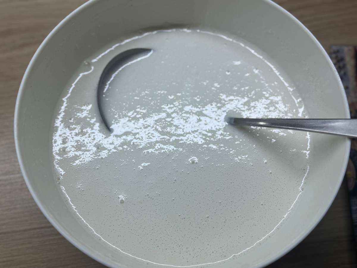 Главное все хорошо перемешать, чтобы не было комков 