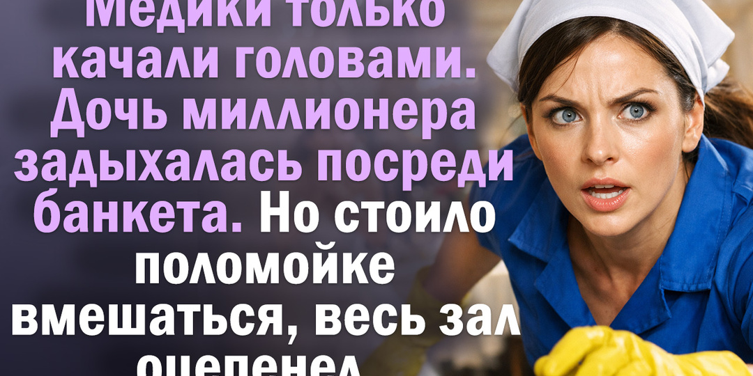 Медики только качали головами. Дочь миллионера стало плохо посреди банкета. Но стоило поломойке вмешаться.