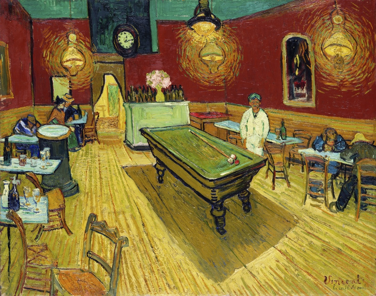 Le café de nuit (The Night Café) (1888) by Vincent van Gogh. Original from the Yale University Art Gallery