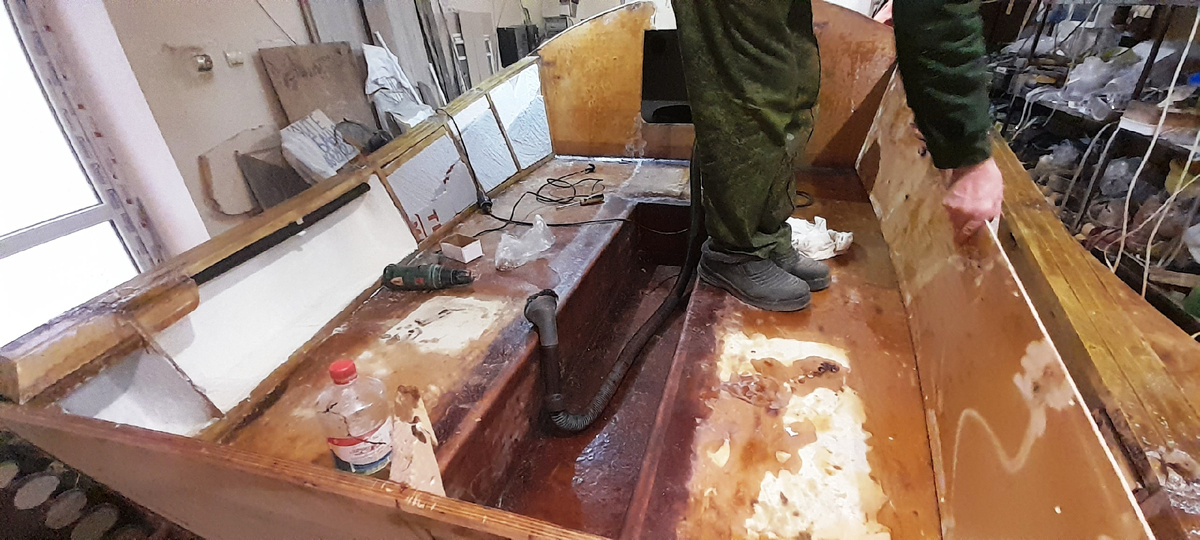 Закрываю пенопласт фальшбортом