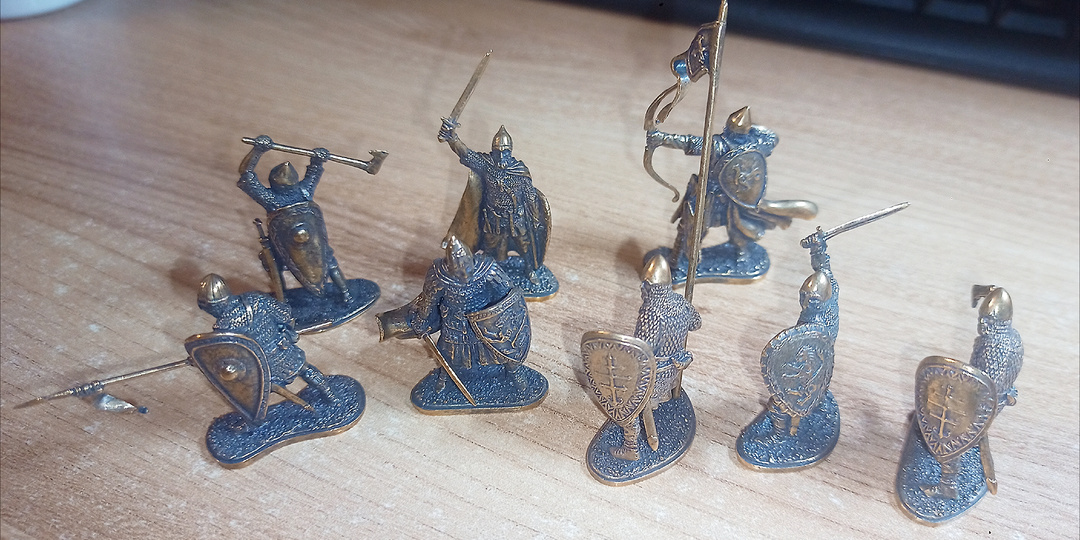 Исторические миниатюры 40мм: «Раковорское сражение, 1268 г. Пешие русичи» - 2025г.выпуска.