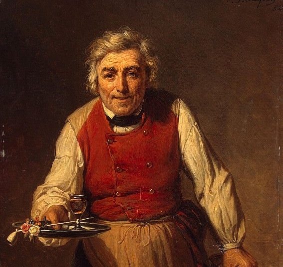     Франсуа Верхейден. Слуга с подносом. Фрагмент