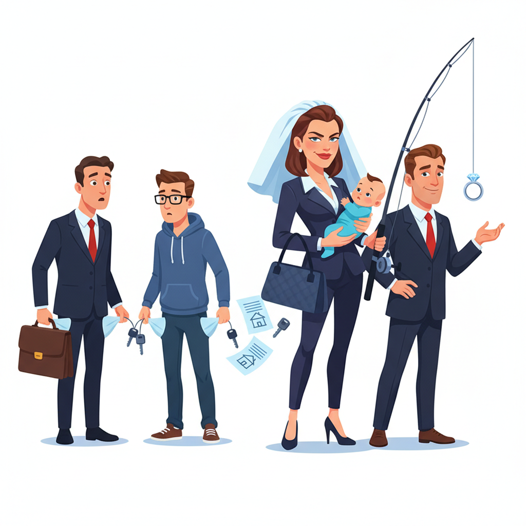 Брак как бизнес-план: родила, развелась, забрала половину. Как женщины легально отбирают имущество?