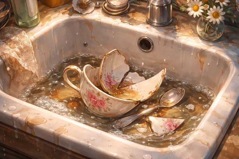 Когда посуда была разбита не на счастье.