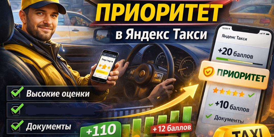 В Яндекс Такси не поступают заказы?: ПРИОРИТЕТ — НАШЕ ВСЁ: Как повысить приоритет в Яндекс Такси 2026 году!