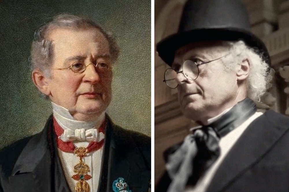    Канцлер Российской империи Александр Горчаков... и показавший его в фильме актер Михаил Борисов. / goskatalog.ru / Телеканал "Россия"
