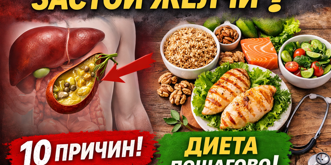 Желчь застаивается  и вы об этом не знаете: 10 причин, скрытые симптомы и подробная диета при застое желчи