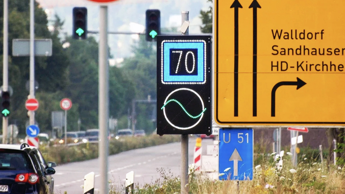 Знак "зелёной волны" в Германии