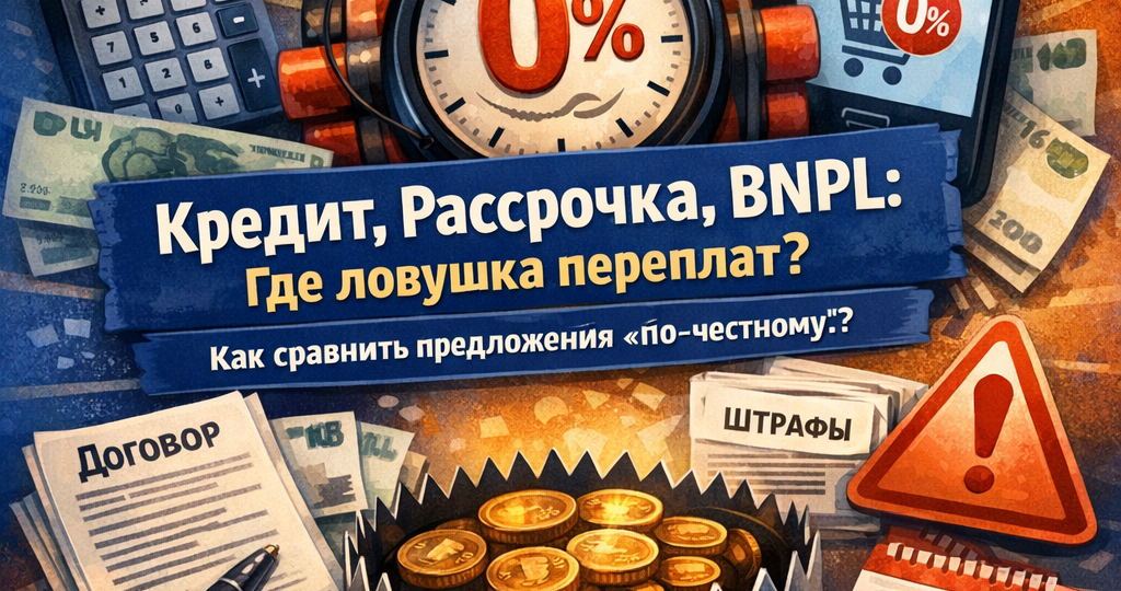 Кредит, рассрочка, BNPL: где ловушка переплат и как сравнить предложения «по-честному»