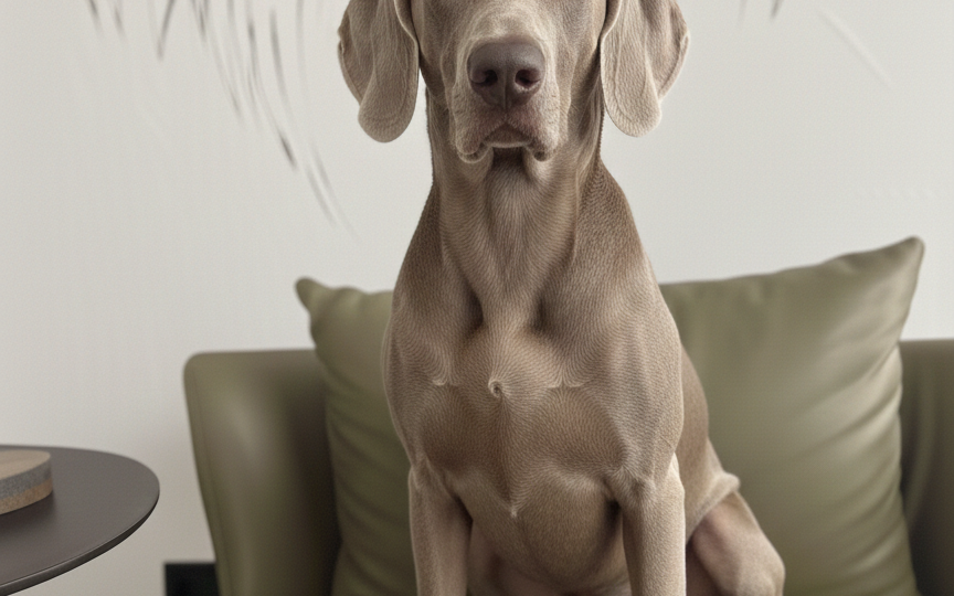 Стрижка и уход за шерстью собак породы Веймаранер