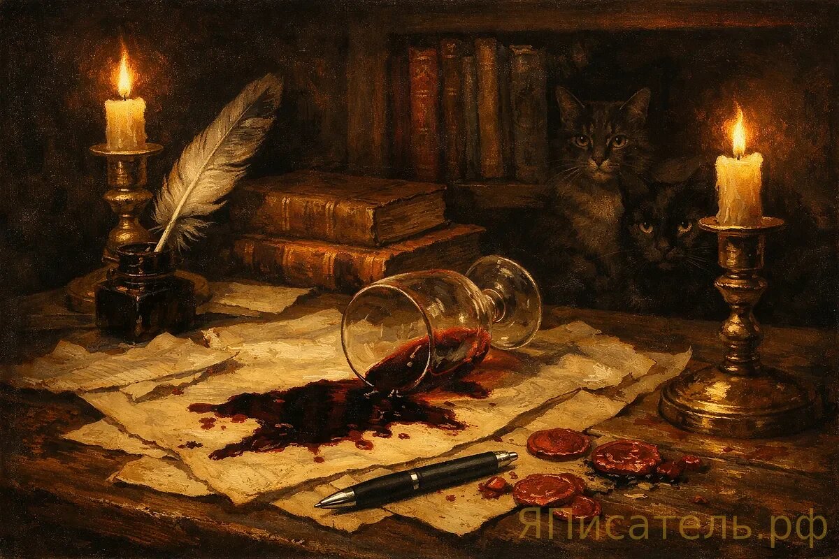 Анна под поездом, Кириллов с пистолетом