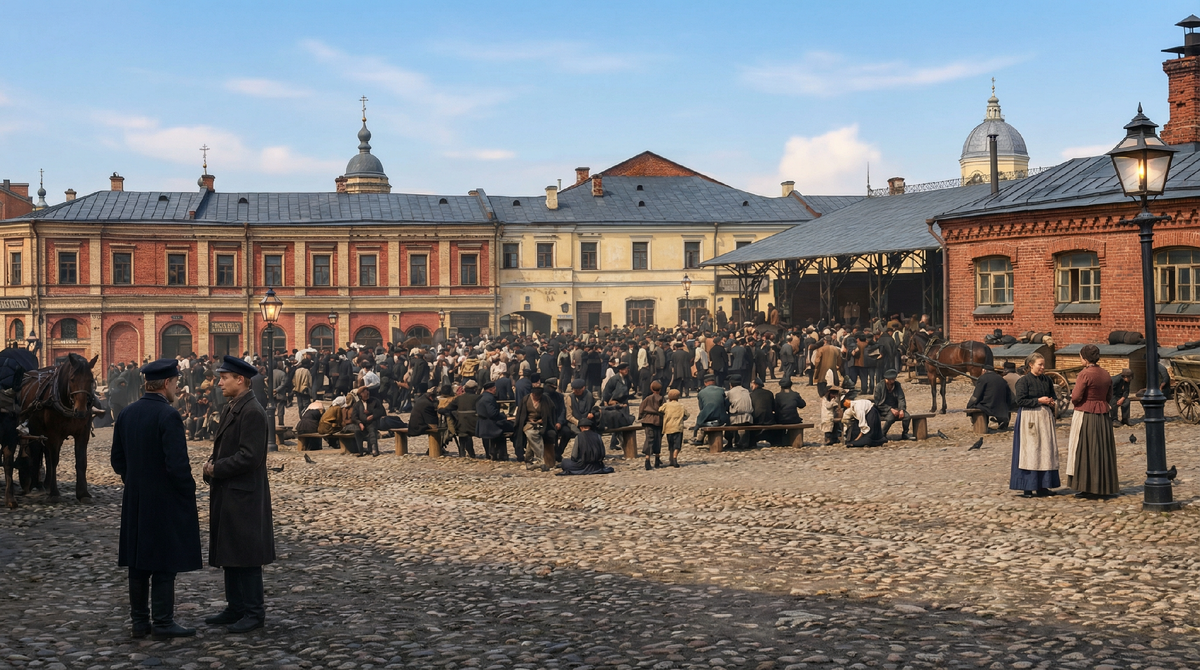 Хитровские рынок. Москва, начало XX века