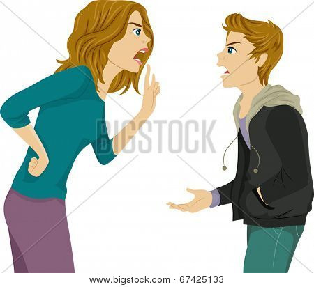 Рисунок из соцсетей. Соседка  со своим сыном-школьником.