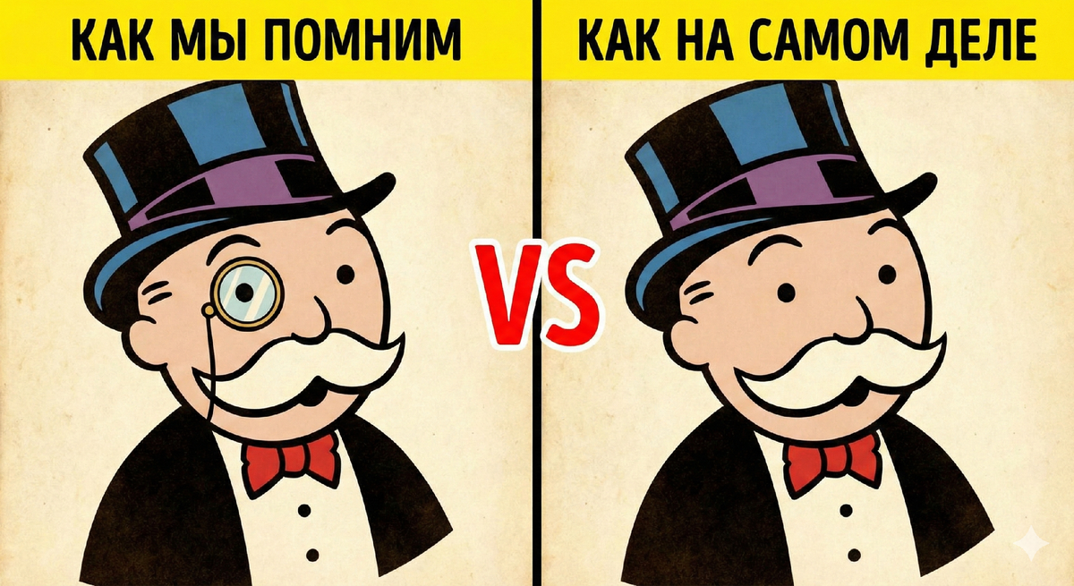 Монокль из «Монополии». Мы его помним, а он не существует