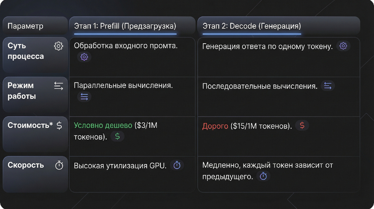 *Цены указаны для примера на базе API Anthropic Claude 3.5 Sonnet.