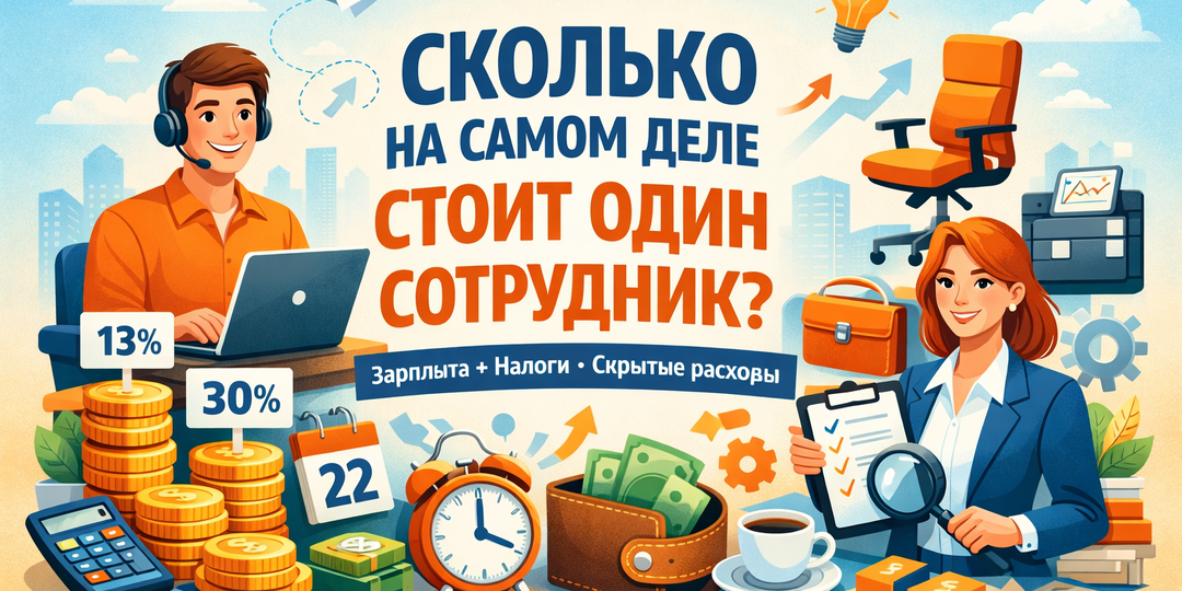 Сколько на самом деле стоит один сотрудник: калькулятор полной стоимости (зарплата + налоги + скрытые расходы)