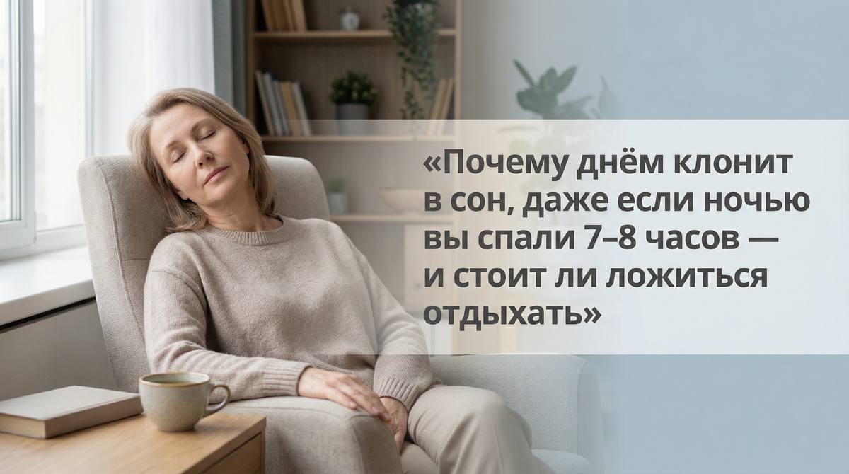 Почему днём клонит в сон, даже если ночью вы спали 7–8 часов — и стоит ли ложиться отдыхать