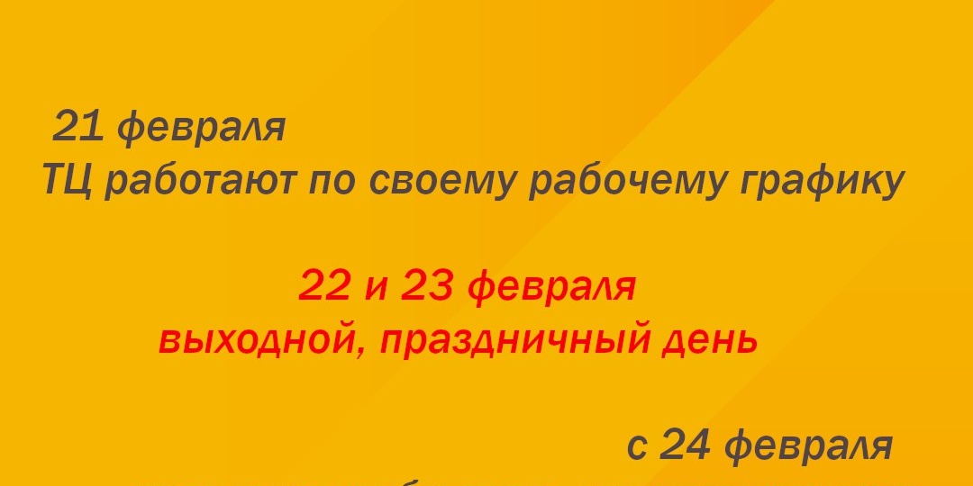 Наступающий День Защитника Отечества вносит коррективы в график работы компании и мы сообщаем, что