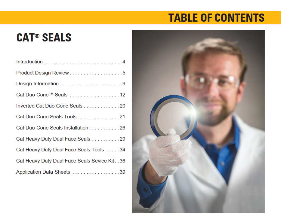 Скриншот из оригинального каталога Caterpillar