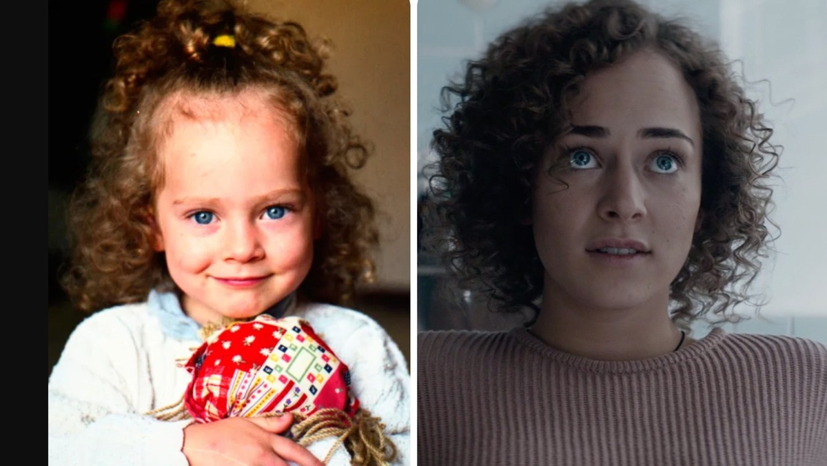 Аглая Тарасова в детстве и в фильме «Лёд»