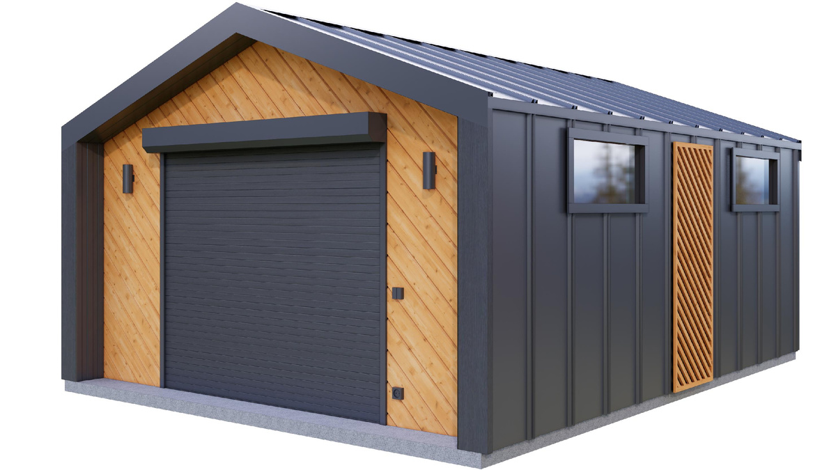 Гараж 4,5х6,0м для одного авто (электропривод ворот и кронштейн для колес в подарок)