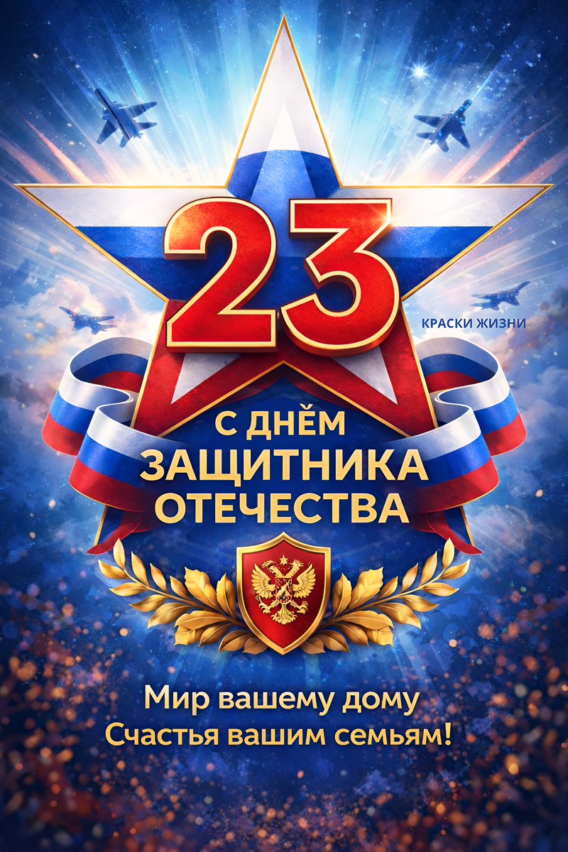 23 Февраля. С Днём защитника Отечества.