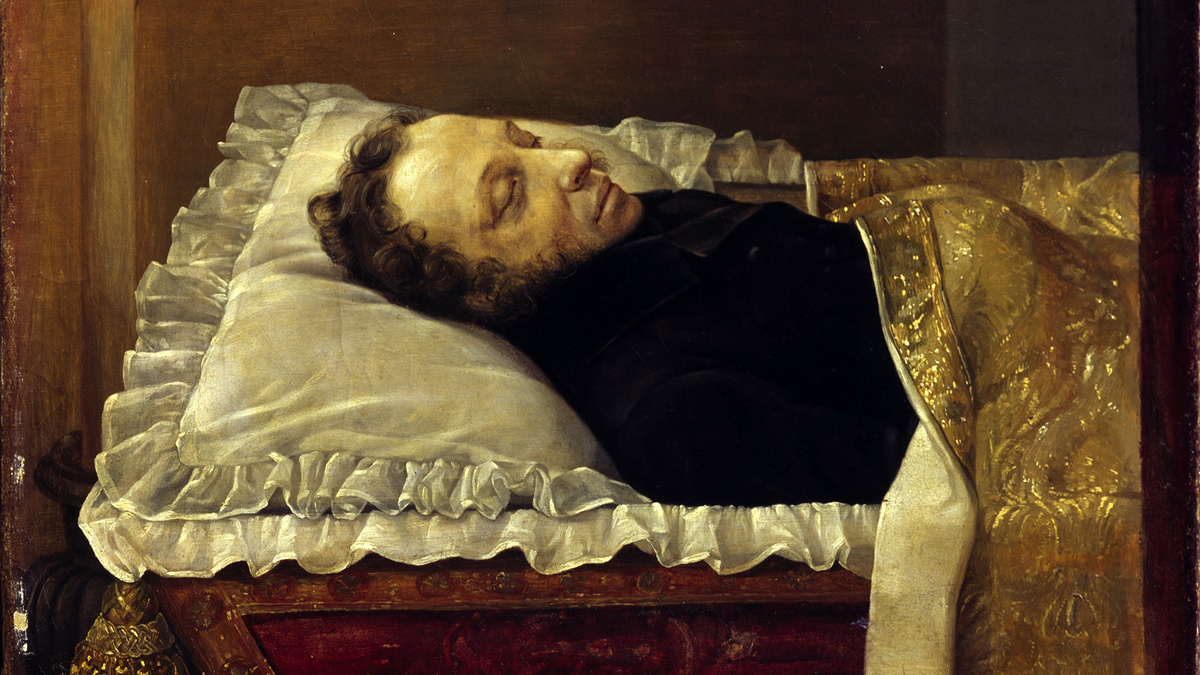 Александр Козлов. Пушкин в гробу. 1837 (С) Legion Media