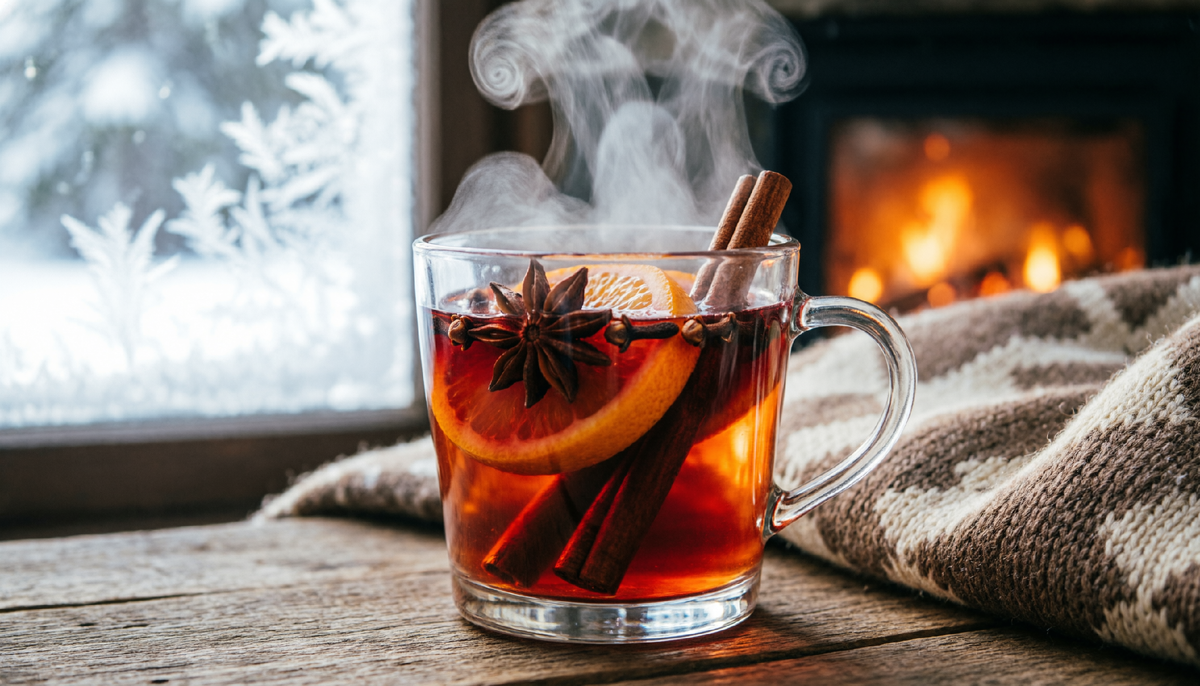 Глинтвейн на самогоне с пряностями