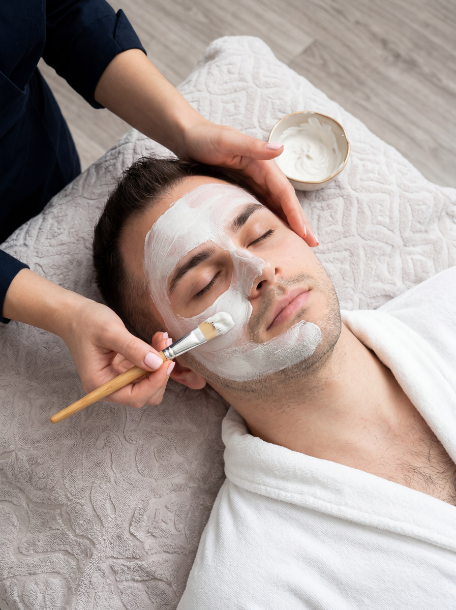 Косметолог Александра выполняет процедуру карбокситерапии