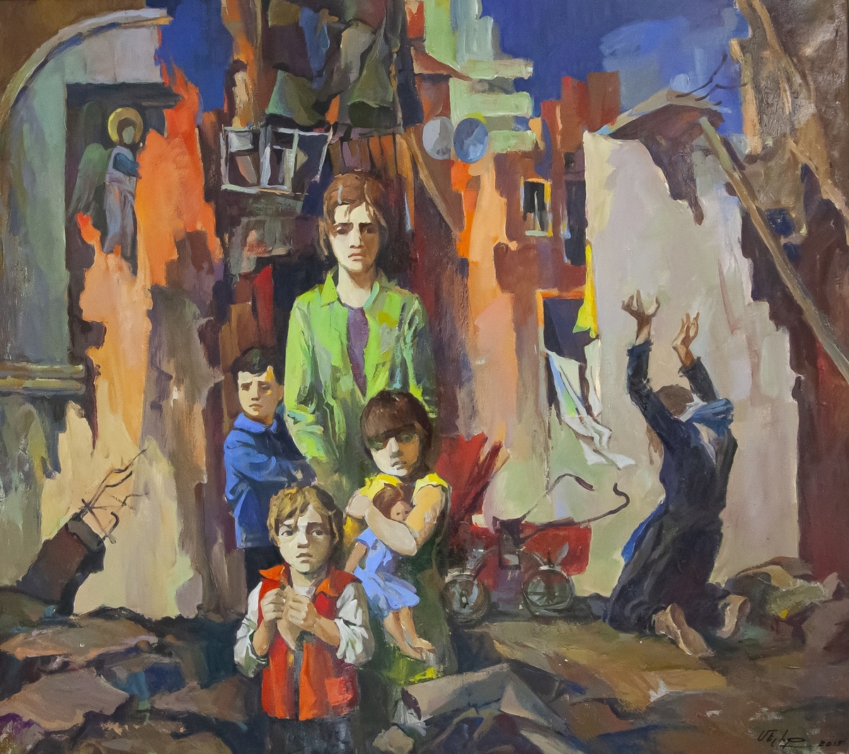 Картина Мелика Агабекяна «Дети войны», 2015 год.
