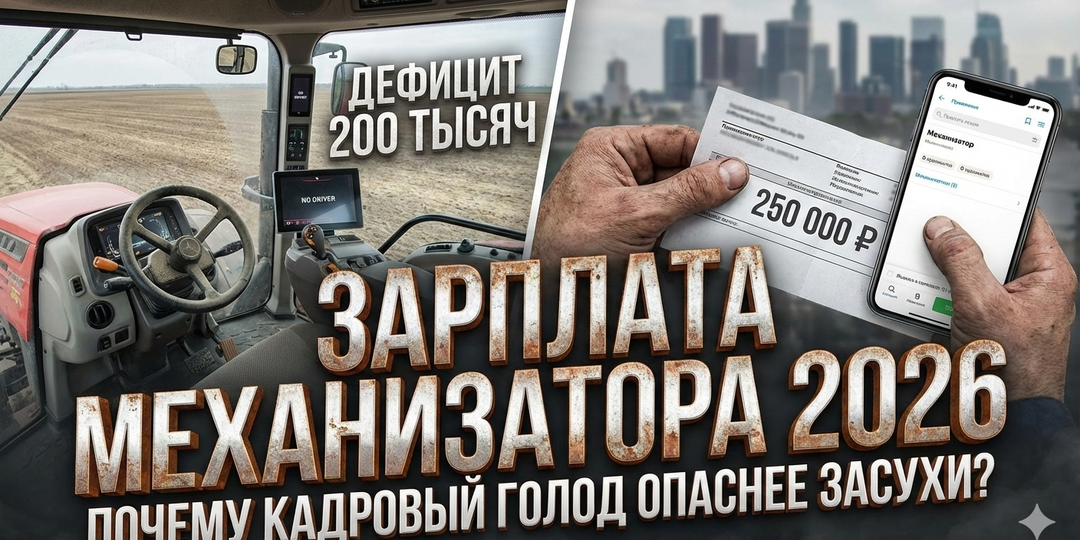 «Зарплата механизатора 2026»: Почему кадровый голод в селе стал опаснее засухи?