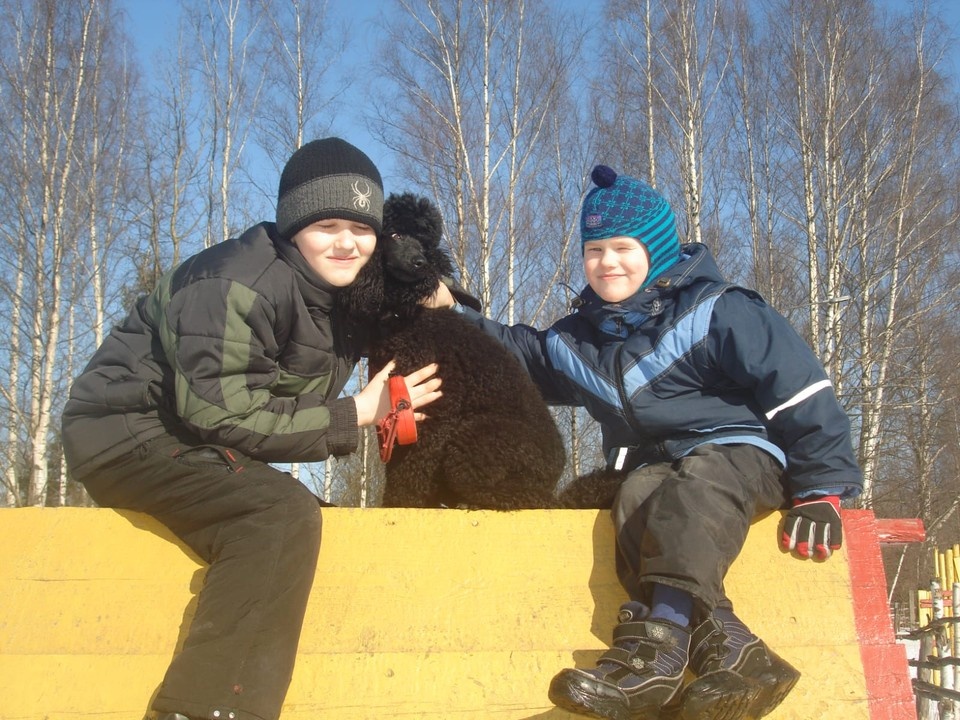    Братья Илья (слева) и Миша всегда и везде с собой брали Фаню. Фото: личный архив семьи